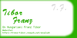 tibor franz business card